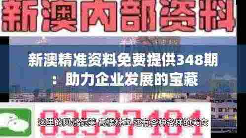 新澳精准资料免费提供348期：助力企业发展的宝藏
