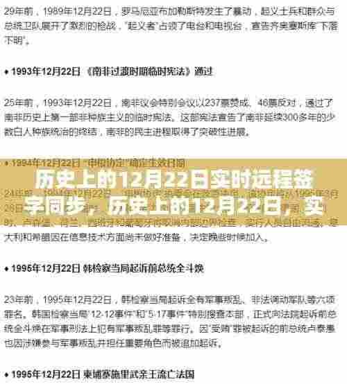 历史上的12月22日，实时远程签字同步产品全面评测与实时跟踪