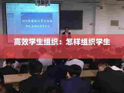 高效学生组织:怎样组织学生