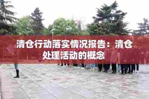 清仓行动落实情况报告:清仓处理活动的概念