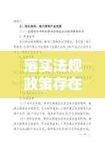 落实法规政策存在的问题:法律法规执行及整改要求落实问题