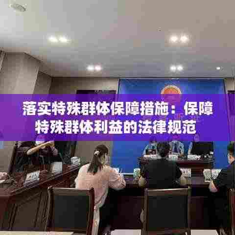 落实特殊群体保障措施:保障特殊群体利益的法律规范