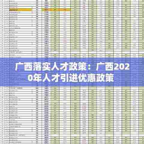广西落实人才政策:广西2020年人才引进优惠政策