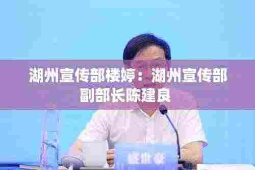 湖州宣传部楼婷:湖州宣传部副部长陈建良