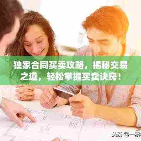 独家合同买卖攻略,揭秘交易之道,轻松掌握买卖诀窍!