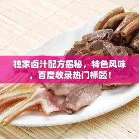 独家卤汁配方揭秘,特色风味,百度收录热门标题!