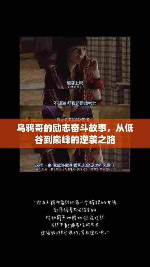 乌鸦哥的励志奋斗故事,从低谷到巅峰的逆袭之路