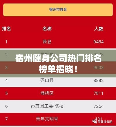 宿州健身公司热门排名榜单揭晓!