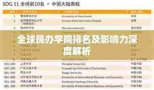 全球民办学院排名及影响力深度解析